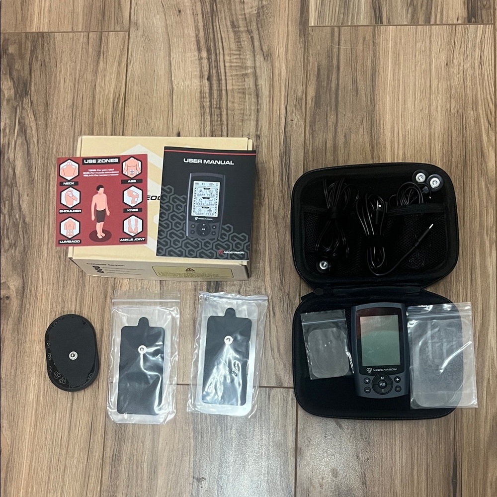 New With Box Neocarbon TENS Unit With Case Used For Pain  Relief
